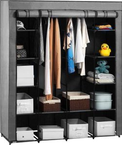 OMNA | Textilschrank XXL - 170x170 cm - Faltbar - Mit 14 Regalen und Metallgestell - Praktisch für jeden Raum OMNA | Textilschrank XXL - 170x170 cm - Faltbar - Mit 14 Regalen und Metallgestell - Praktisch für jeden Raum