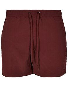 Build Your Brand Herren Badehose Swim Shorts BY050 Rot Cherry L