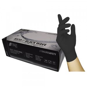 Handschuhe Einmalhandschuhe schwarz Nitril Grösse: M