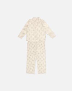 Becksöndergaard Dot Schlafanzug Damen in Creme M - Pyjamaset mit Punkten aus Baumwolle