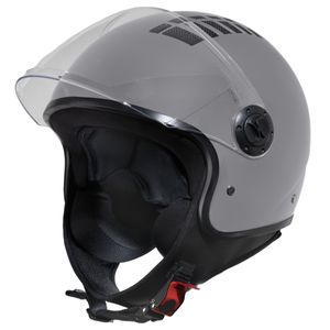 VINZ Como Jethelm mit Visier ECE 22.06  | Roller Helm Mopedhelm Für Motoroller & Vespa  | Herren & Damen | Motorradhelm in XS-XL | Erhältlich in 4 Farben - Titanium | L (59 - 60 cm)