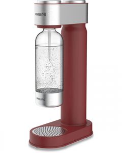 PHILIPS AQUA Soda Maker rozprašovač vody + 425 g CO² fľaša + 1 PET fľaša 1 l, červená