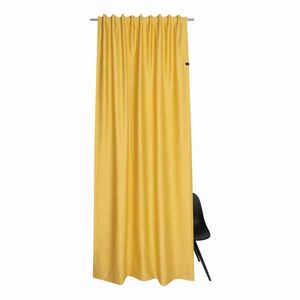 Schöner Wohnen Vorhang mit verdecktem Schlaufenband Soft Farbe gelb Größe 130x250cm