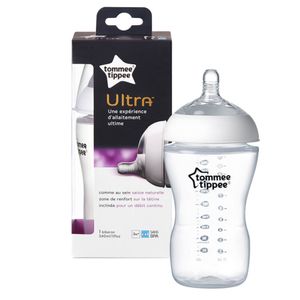 Tommee Tippee Ultra Baby-Flasche + Sauger, 340ml Fassungsvermögen, BPA-frei