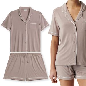ATLANTIC UNDERWEAR Damen Schlafanzug Set – 2-teilig mit Knopfshirt & Shorts aus Baumwole mit Modal, Bequeme Sommer Nachtwäsche S-XXL ATLANTIC UNDERWEAR Damen Schlafanzug Set – 2-teilig mit Knopfshirt & Shorts aus Baumwole mit Modal, Bequeme Sommer Nachtwäsche S-XXL