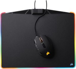 Corsair MM800 RGB Polaris Maus Matte schwarz Kunststoff Mauspad USB Hub