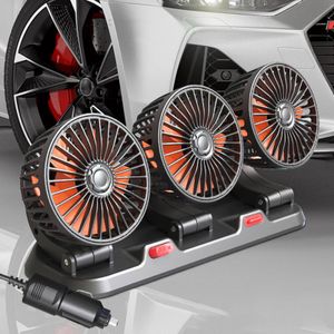 24V Auto KFZ Ventilator Dreiköpfiger Lüfter, Auto Klimaanlage Fan Kühler Kühlluftventilator 24V Auto KFZ Ventilator Dreiköpfiger Lüfter, Auto Klimaanlage Fan Kühler Kühlluftventilator