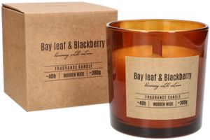 KOTARBAU®  Duftkerze im Glas Kerze mit Holzdocht Bay Leaf&Blackberry Geschenke mit Angenehmer Duft Aromatherapie Dekorations-Kerzen