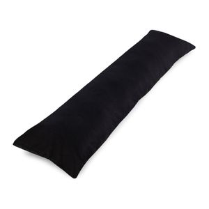 Boční spací polštář se sametovým povlakem 40 x 145 cm - pohodlný polštář boční spací polštář tělový polštář boční spací polštář černý
