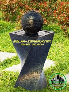 Solarbrunnen "Wave Black" Solarspringbrunnen Gartenbrunnen Akkufunktion Solarbrunnen "Wave Black" Solarspringbrunnen Gartenbrunnen Akkufunktion