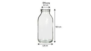 Glasfläschchen, 32 Stück, Maße ca. 10,5x4,8cm | Deko-Glasflaschen