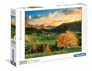 CLEMENTONI Puzzle Svatá Magdaléna, Dolomity, Itálie 3000 dílků