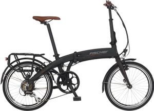 FISCHER E-Bike Pedelec Faltrad 20 FR18 MJ22, Rahmenhöhe 30 cm, 20 Zoll, Akku 317 Wh, Hinterradmotor, Kettenschaltung, LCD Display, schwarz