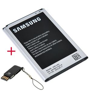 Original Samsung Galaxy Note 3 N9000 N9005 Akku EB-B800BE B800BE 3200mAh Accu inkl. microSD CardReader mini