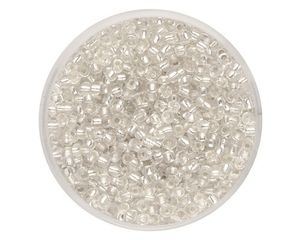 Glorex Rocailles Silbereinzug 2,6 mm 17 g, transparent