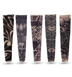 Kostümheld® 10X Tattoo Ärmel Tattoo Strumpf Sleeve aus Nylon - täuschend echt - Armstrumpf für Fasching & Karnival & Halloween - Rocker