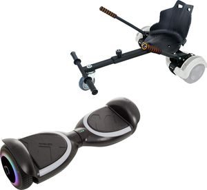 6.5 Zoll Hoverboard mit Ergonomischem Hoverkart, Jetson Prism Black PLUS, Standard Reichweite und Schwarzes Ergonomisches Hoverkart, Smart Balance 6.5 Zoll Hoverboard mit Ergonomischem Hoverkart, Jetson Prism Black PLUS, Standard Reichweite und Schwarzes Ergonomisches Hoverkart, Smart Balance