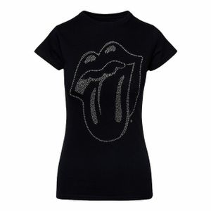 The Rolling Stones - T-Shirt für Damen RO637 (L) (Schwarz)