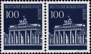 Briefmarken Berlin (West) 1966 Mi 290wP waagerechtes Paar postfrisch Brandenburger Tor