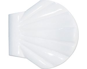 Spirella Klips do zasłony prysznicowej - 2 sztuki - biały Mocowanie ścienne do zasłony prysznicowej do przyklejenia Shell Shell Clip