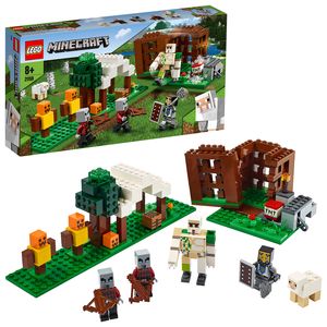 LEGO 21159 Minecraft Der Plünderer-Außenposten, Bauset mit Eisengolem und anderen Actionfiguren, Spielzeug für Kinder ab 7 Jahren