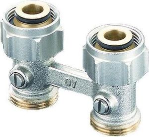 Oventrop Absperrverschraubung ZB Multiflex F 3/4" ÜM x 3/4" AG Messing vernickelt