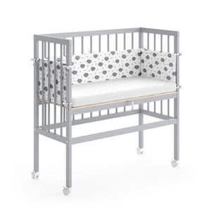 Vitalispa Beistellbett Sophie, 40 x 90 cm 1 Seitenschiene, Grau