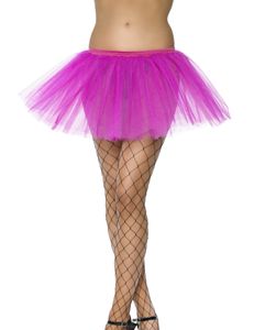 Kostüm Zubehör Tutu Petticoat 30cm Karneval Fasching Party fuchsia