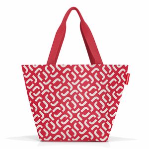 reisenthel shopper M, taška, nákupná taška, taška na nosenie, polyesterová tkanina, Signature Red, 15 L, ZS3070