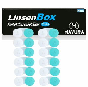 LinsenBox Kontaktlinsenbehälter Kontaktlinsendosen weiche & harte Linsen [12er]
