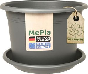 MePla - Set - Pflanzkübel Cylindro ø 70 + Untersetzer ø 68 - anthrazit