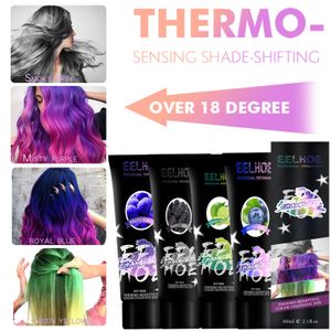 4er-Pack 60ml Einweg-Haarfarbe Thermo Sensing Haarfärbemittel Farbwechsel Haarfarbe Färben Mode für Party Haartönungen