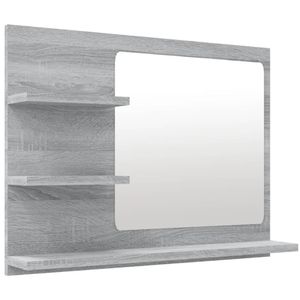 vidaXL Badspiegel Grau Sonoma 60x10,5x45 cm Holzwerkstoff