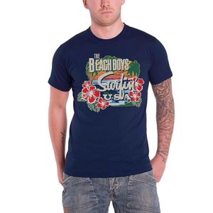 The Beach Boys - "Surfin USA" T-Shirt für Herren/Damen Unisex RO7099 (L) (Marineblau)