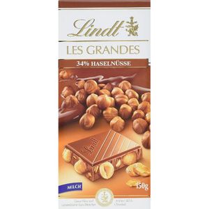 Lindt Les Grandes 34 Prozent Haselnüsse in Milchschokolade 150g