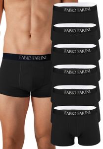 Fabio Farini - 6 Stück Eng anliegende Herren Unterhosen - Männer Retroshorts aus Baumwolle, ohne kratzenden Zettel Größe: XXL