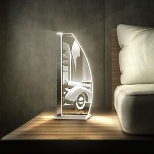 Luverre LED Tischleuchte Retro Future Segel Silber