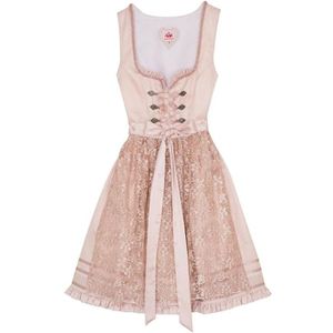 Betsy 2-teiliges Midi-Dirndl Kleid Dirndl Trachtenkleid kurz, Farbe:Creme, Größe:40/L
