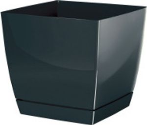 kvetináč 18x18cm Coubi Square P DUKP180-426U grafit plastový PROSPERPLAST