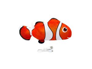 Interaktives Katzenspielzeug Zappelnder Fisch orange/weiß