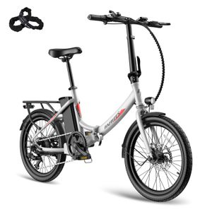 F20 Light Pro 20 zoll E-bike 250W Citybike 36V/16,75Ah LCD Faltbares und Kompaktes Ebike-Weiß