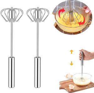 2x Schneebesen,12Zoll Multifunktionaler Halbautomatischer Handgehaltener Schneebesen Aus Edelstahl, Milchklopfer, Rotierender Küchengeräteschläger 2x Schneebesen,12Zoll Multifunktionaler Halbautomatischer Handgehaltener Schneebesen Aus Edelstahl, Milchklopfer, Rotierender Küchengeräteschläger
