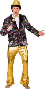 Herren Kostüm Schlaghose in gold Karneval Fasching Party Gr.L/XL