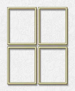 Noris Spiele Malen nach Zahlen - Alurahmen Quattro Gold 18 x 24 cm; 605170704