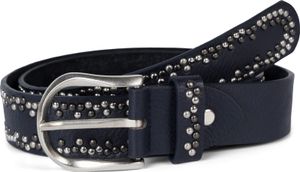 styleBREAKER Nietengürtel mit mehrfarbigen kleinen Nieten, Gürtel Kunstleder Einfarbig, kürzbar, Hüftgürtel Uni 03010071