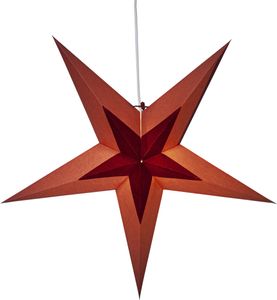 Star Papierstern 'Diva', rot, ohne Kabel und Fassung,