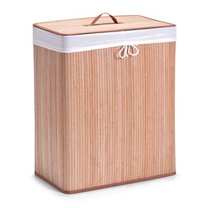 Zeller Wäschesammler, 2-fach, Bamboo, natur 52x32x63