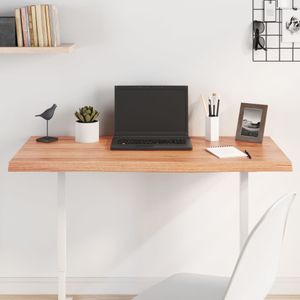 Tischplatte Hellbraun 100x40x4 cm Massivholz Eiche Behandelt
