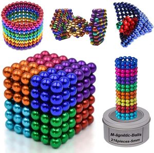 216 Stück 5mm Magnet-kugeln Interaktions-Desktop-Spielzeug 3D-Bausteine ​​Spielset