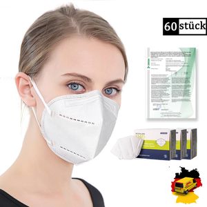 60 Stück FFP2 PTFE protective Mundschutzmaske / Atemschutzmaske / Mund-Nasenschutz Masken gegen